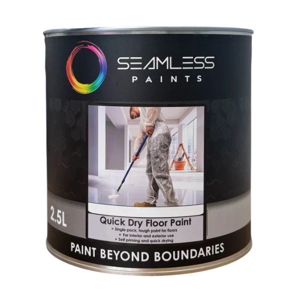 Seamless - Quick Dry Floor Paint - White - 2.5 L