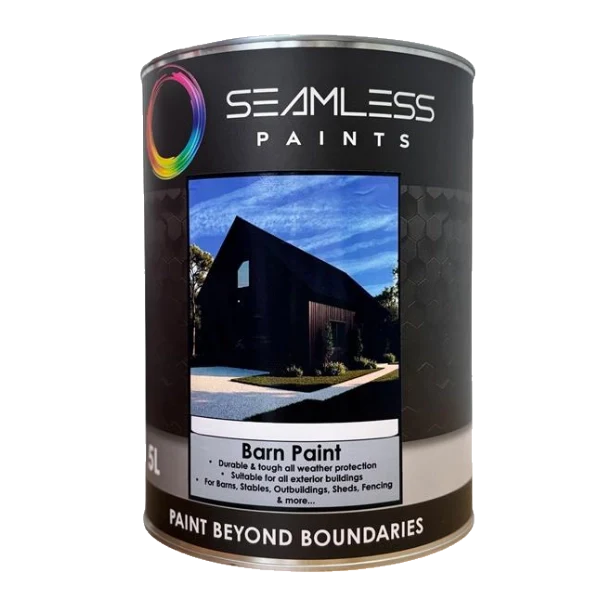 Seamless - Barn Paint - Matt - Black - 5 L