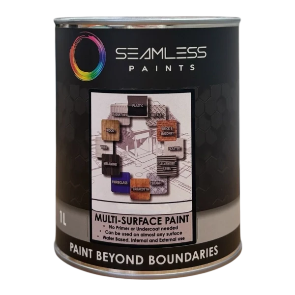 Seamless - Multi-Surface Paint - Satin - Black - 1 L