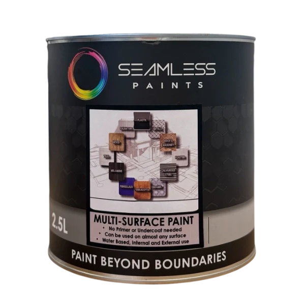 Seamless - Multi-Surface Paint - Satin - White - 2.5 L